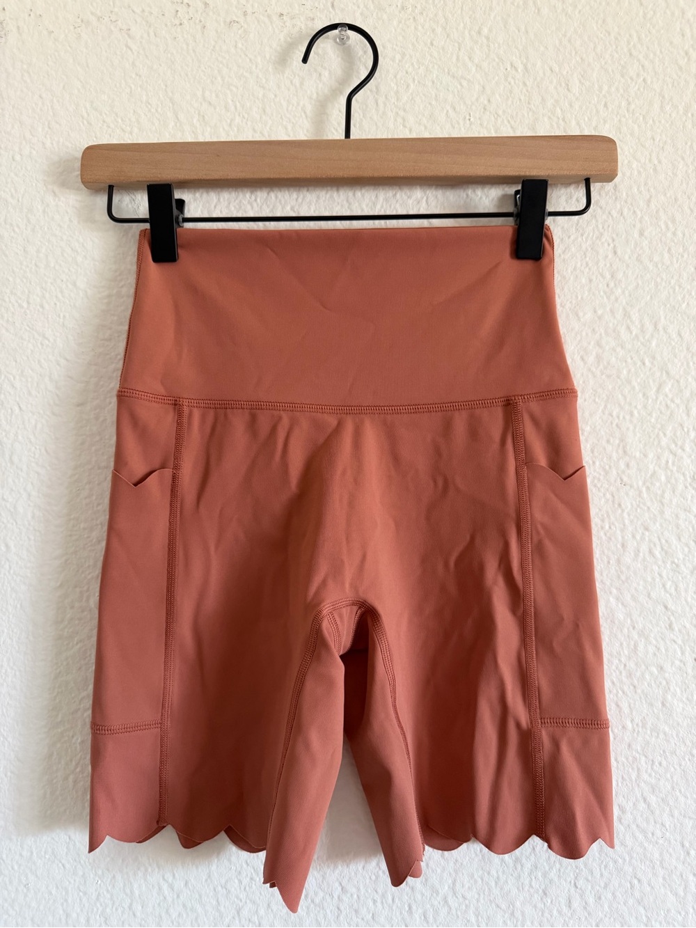aerie high-waist scallop bike short